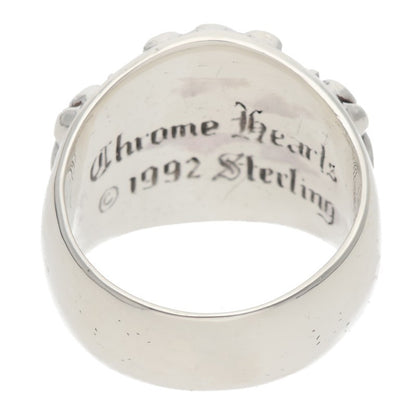 Chrome Hearts Keeper Pave Diamond Silver Ring Size ONE SIZE