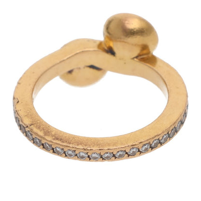 Chrome Hearts 22K Double Negative CH Diamond Ring Size 11.5