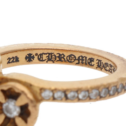 Chrome Hearts 22K Double Negative CH Diamond Ring Size 11.5