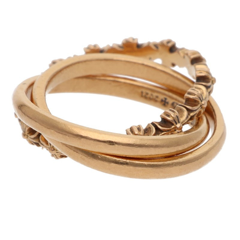 Chrome Hearts 22K Tiny E CH Plus Gold Ring Size US 6
