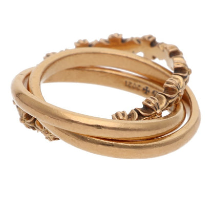 Chrome Hearts 22K Tiny E CH Plus Gold Ring Size US 6