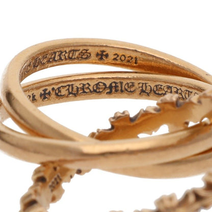 Chrome Hearts 22K Tiny E CH Plus Gold Ring Size US 6