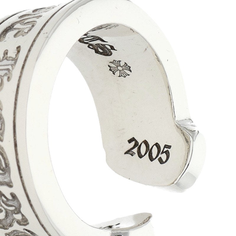 Chrome Hearts LG Scroll Label 925 Silver Ring Size JP 15