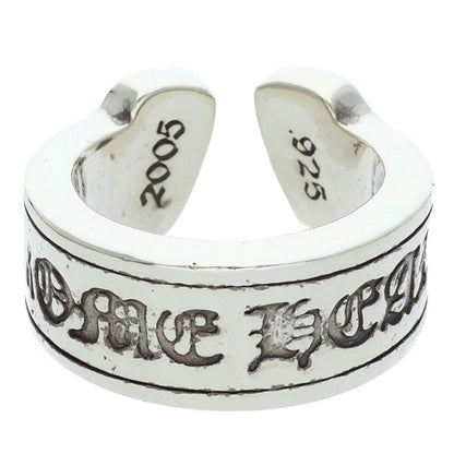Chrome Hearts LG SCROLL LABEL Silver Ring Size JP 11