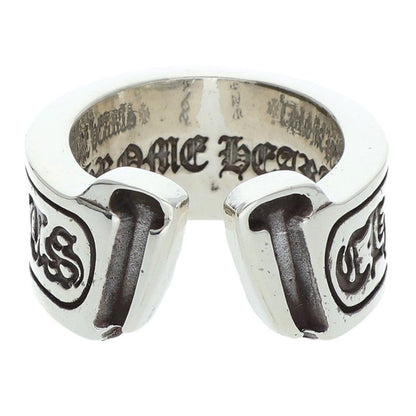Chrome Hearts LG SCROLL LABEL Silver Ring Size JP 11
