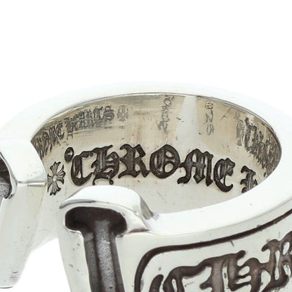 Chrome Hearts LG SCROLL LABEL Silver Ring Size JP 11