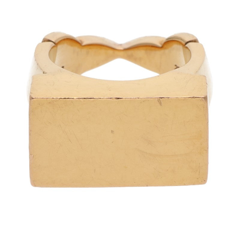 Chrome Hearts 22K Double Flerknee Bar Gold Ring Size 13.5