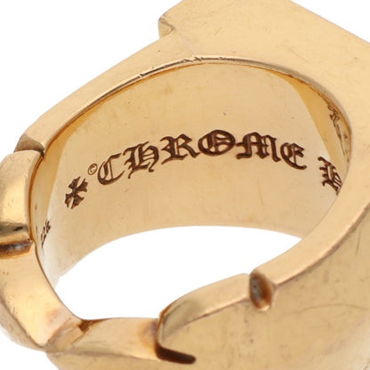 Chrome Hearts 22K Double Flerknee Bar Gold Ring Size 13.5