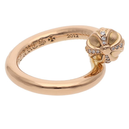 Chrome Hearts 22K Nail Cross Ball Pave Diamond Size US 4