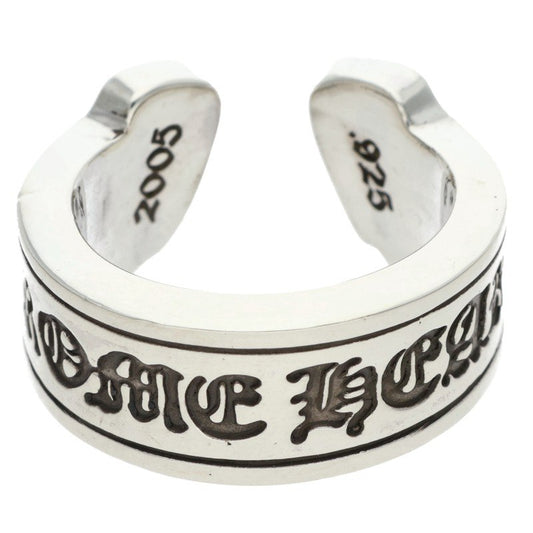 Chrome Hearts LG SCROLL LABEL Silver Ring Size ONE SIZE