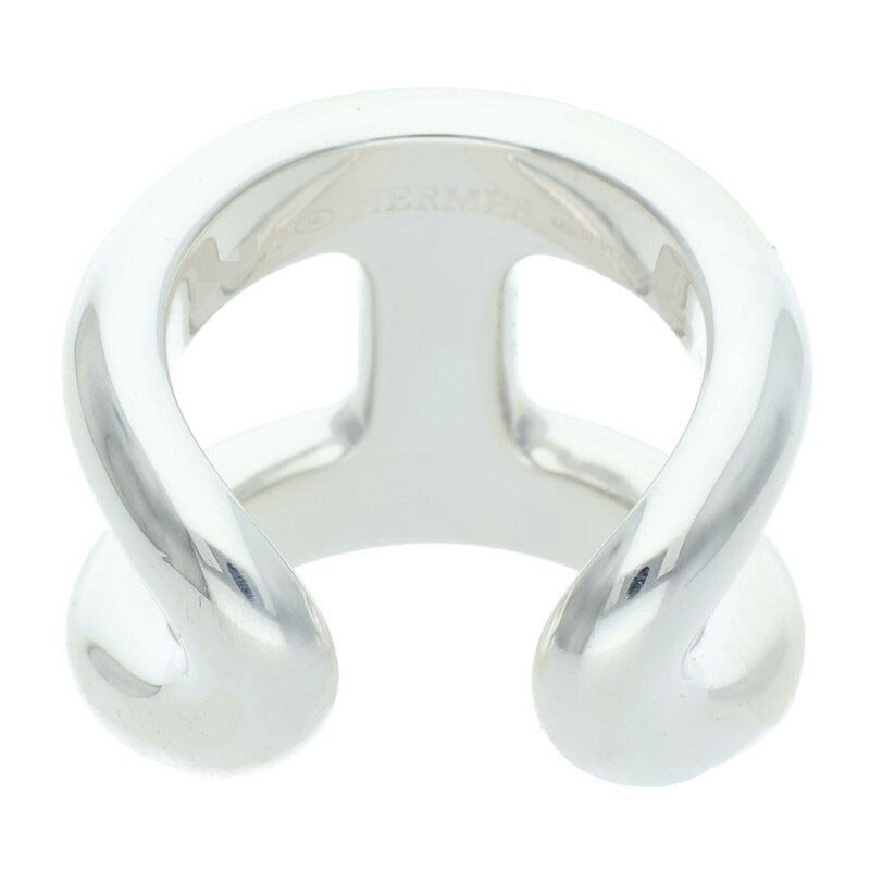 HERMES Osmose GM Sterling Silver Ring Size ONE SIZE