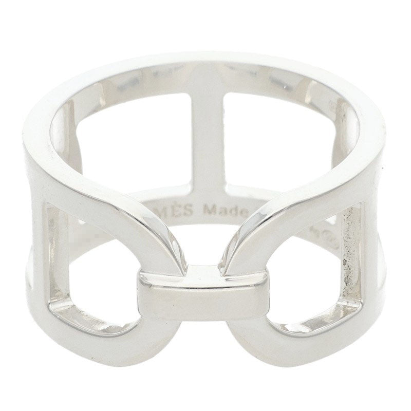HERMES Ever Chaine d'Ancre Silver Ring Size ONE SIZE
