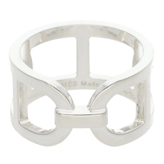 HERMES Ever Chaine d'Ancre Silver Ring Size ONE SIZE