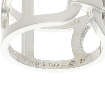 HERMES Ever Chaine d'Ancre Silver Ring Size ONE SIZE