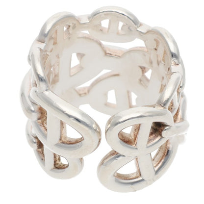 HERMES Chaine d'Ancre Enchainee GM Silver Ring Size ONE SIZE