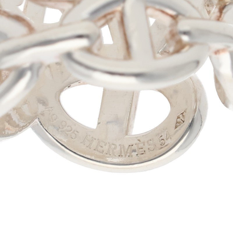 HERMES Chaine d'Ancre Enchainee GM Silver Ring Size ONE SIZE