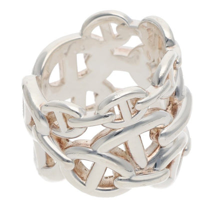 HERMES Chaine d'Ancre Enchainee GM Silver Ring Size ONE SIZE