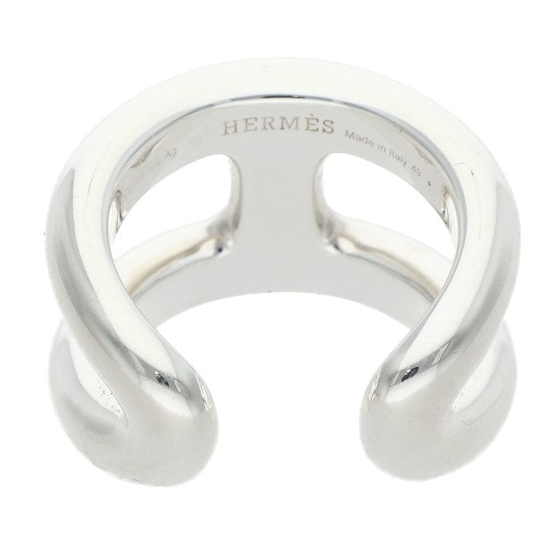 HERMES Osmose PM Silver Ring Size ONE SIZE