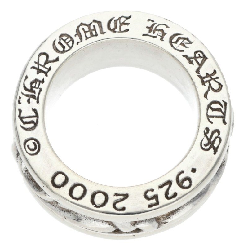 Chrome Hearts RING SPINNER SCROLL 925 Silver Size JP 11