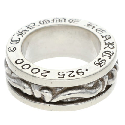 Chrome Hearts RING SPINNER SCROLL 925 Silver Size JP 11