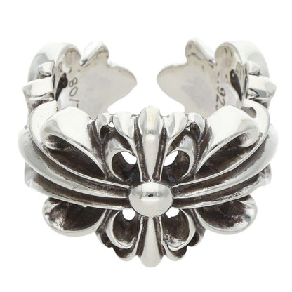 Chrome Hearts DBL FLRL CRS 925 Silver Ring Size JP 13