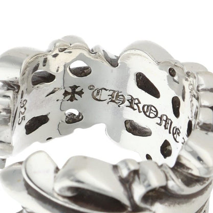 Chrome Hearts DBL FLRL CRS 925 Silver Ring Size JP 13