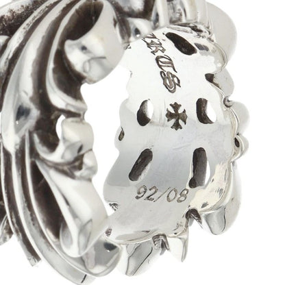 Chrome Hearts DBL FLRL CRS 925 Silver Ring Size JP 13