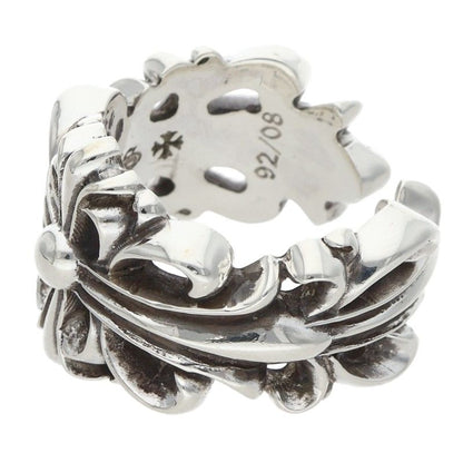 Chrome Hearts DBL FLRL CRS 925 Silver Ring Size JP 13