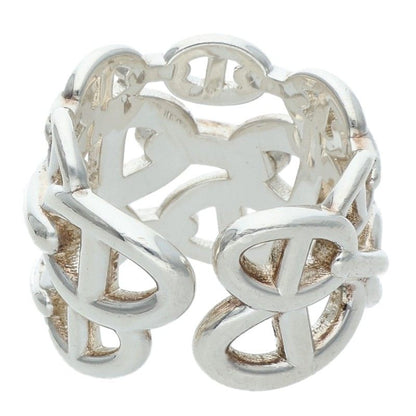 HERMES Chaine d'Ancre Enchainee GM Silver Ring Size ONE SIZE