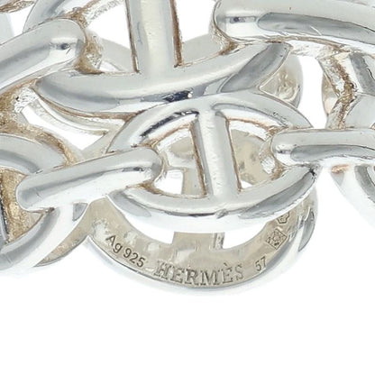 HERMES Chaine d'Ancre Enchainee GM Silver Ring Size ONE SIZE