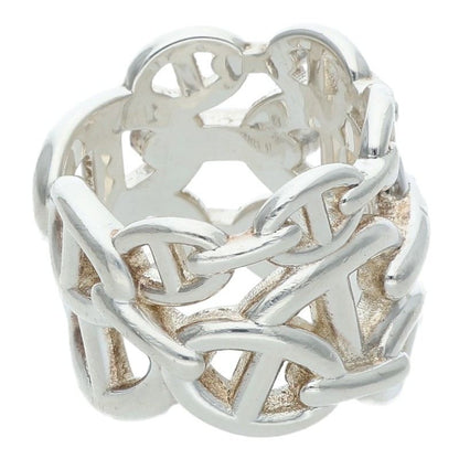 HERMES Chaine d'Ancre Enchainee GM Silver Ring Size ONE SIZE