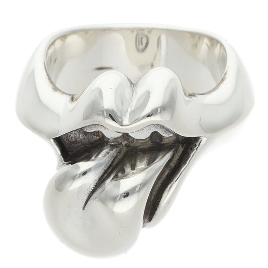 Chrome Hearts LIP TONGUE-MD 925 Silver Ring Size ONE SIZE