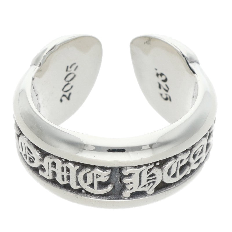 Chrome Hearts SM SCROLL LABEL 925 Silver Ring Size ONE SIZE