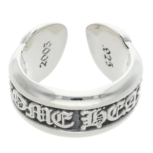 Chrome Hearts SM SCROLL LABEL 925 Silver Ring Size ONE SIZE
