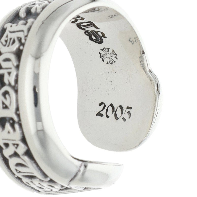 Chrome Hearts SM SCROLL LABEL 925 Silver Ring Size ONE SIZE
