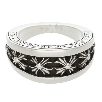 Chrome Hearts NARROW V CH X 925 Silver Ring Size ONE SIZE