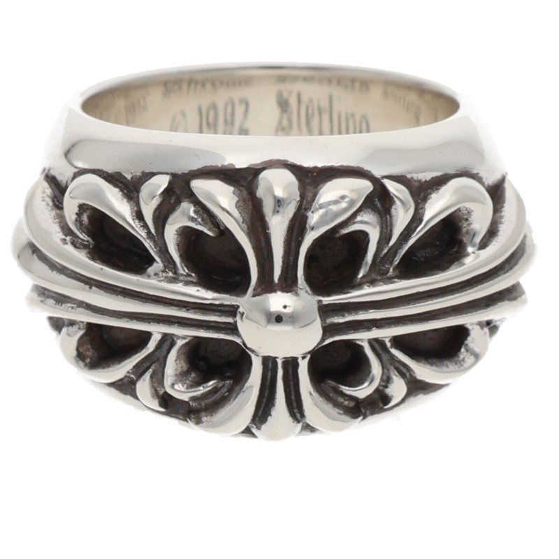 Chrome Hearts FLRL CRS Sterling Silver Ring Size ONE SIZE