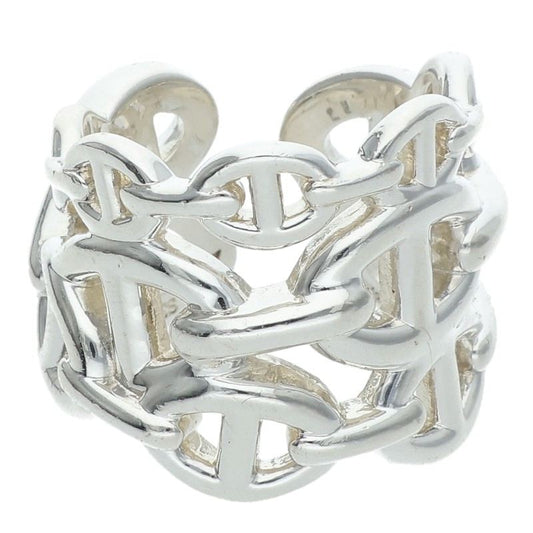 HERMES Chaine d'Ancre Enchainee GM Silver Ring Size ONE SIZE