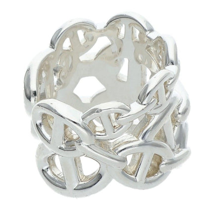 HERMES Chaine d'Ancre Enchainee GM Silver Ring Size ONE SIZE