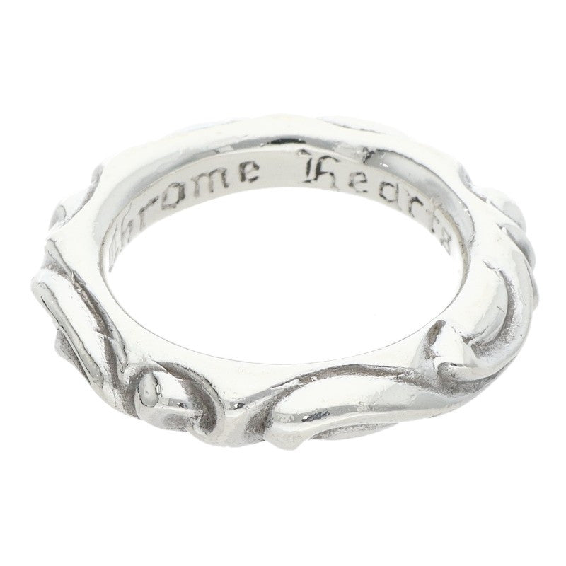 Chrome Hearts SCRL BAND 925 Silver Ring Size ONE SIZE
