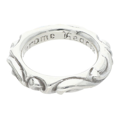 Chrome Hearts SCRL BAND 925 Silver Ring Size ONE SIZE