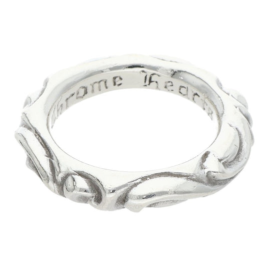 Chrome Hearts SCRL BAND 925 Silver Ring Size ONE SIZE