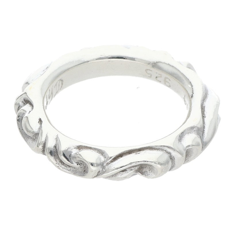 Chrome Hearts SCRL BAND 925 Silver Ring Size ONE SIZE