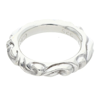 Chrome Hearts SCRL BAND 925 Silver Ring Size ONE SIZE