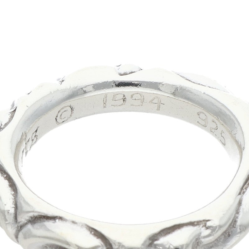 Chrome Hearts SCRL BAND 925 Silver Ring Size ONE SIZE