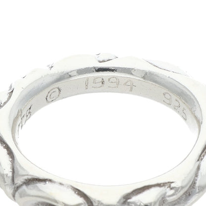 Chrome Hearts SCRL BAND 925 Silver Ring Size ONE SIZE