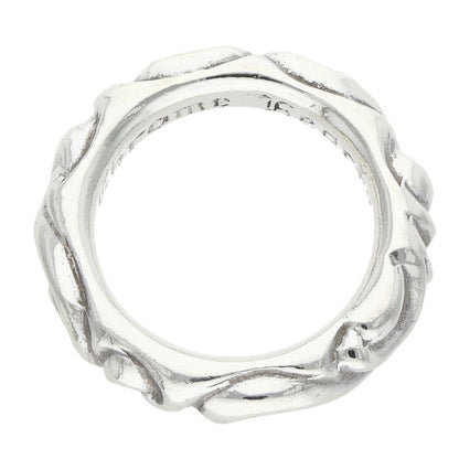 Chrome Hearts SCRL BAND 925 Silver Ring Size ONE SIZE