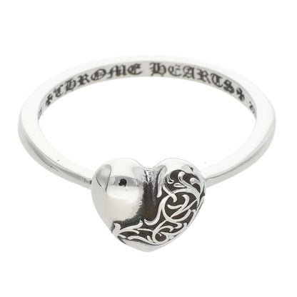 Chrome Hearts BUBBLGM HEART 925 Silver Ring Size ONE SIZE