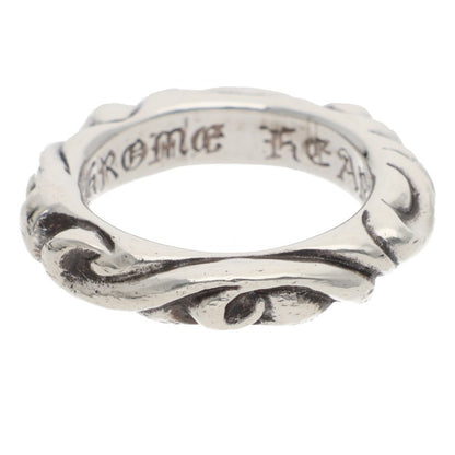 Chrome Hearts SCRL BAND 925 Silver Ring Size ONE SIZE