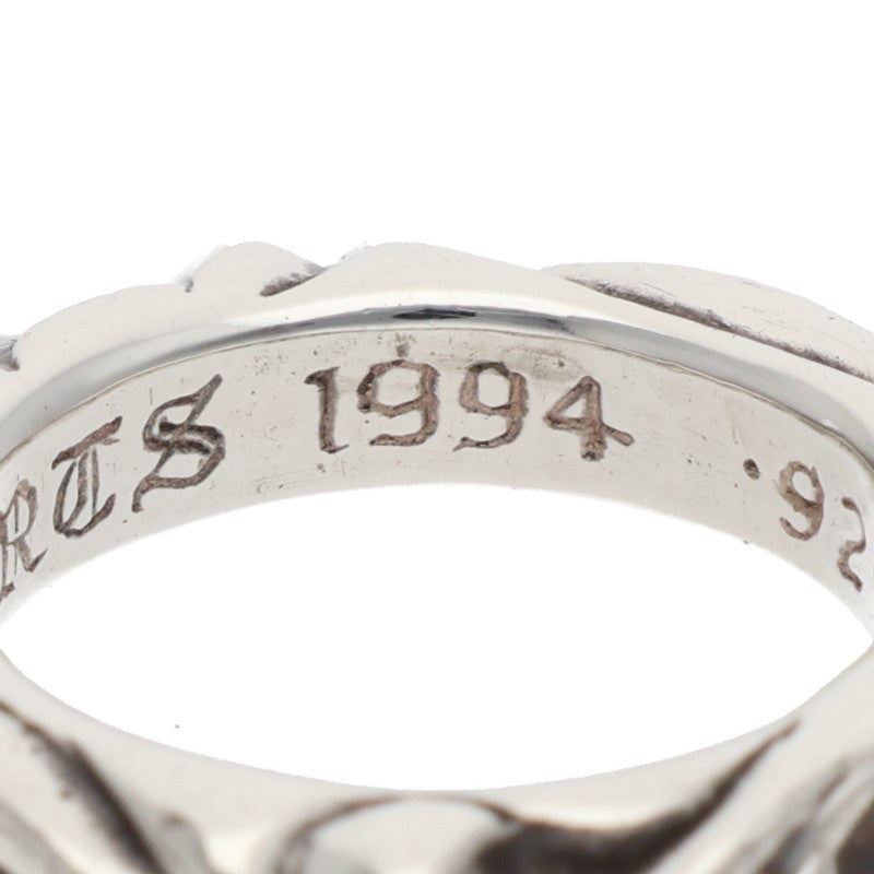 Chrome Hearts SCRL BAND 925 Silver Ring Size ONE SIZE